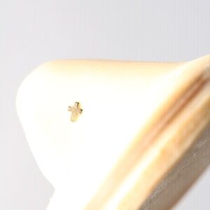 9kt Gold mini cross plain Nose Stud Piercing with tiny 9k mark New